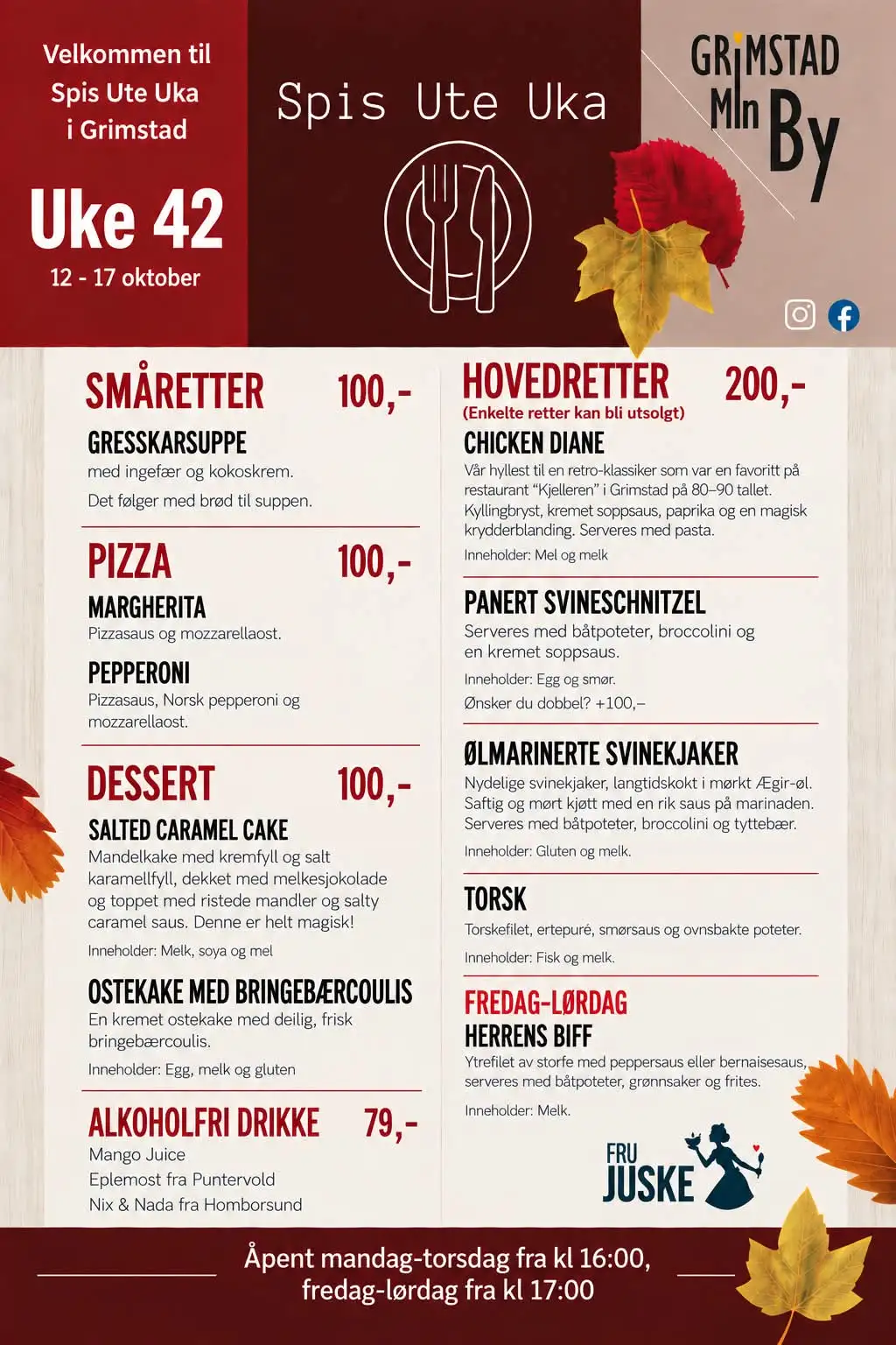 Spis ute uka beste restaurant Grimstad.